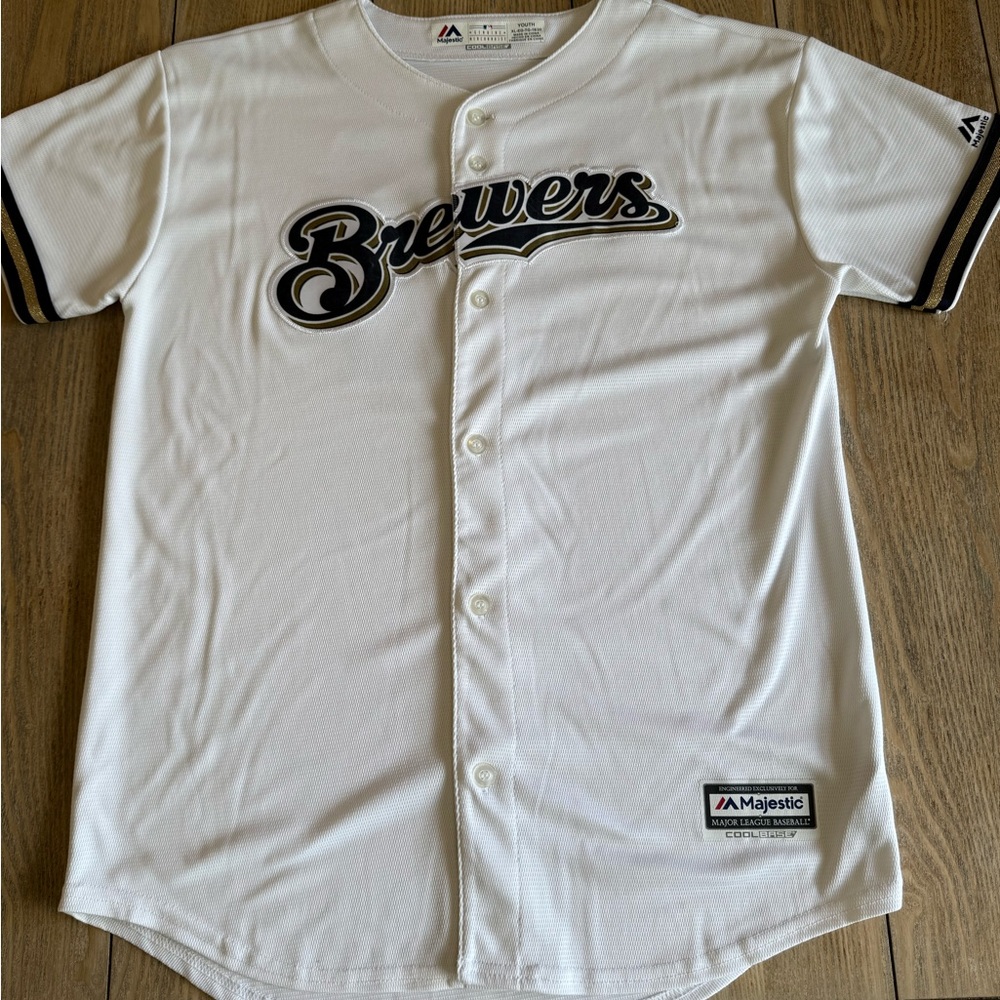 Majestic Cool Base Milwaukee Brewers Baseball Jersey